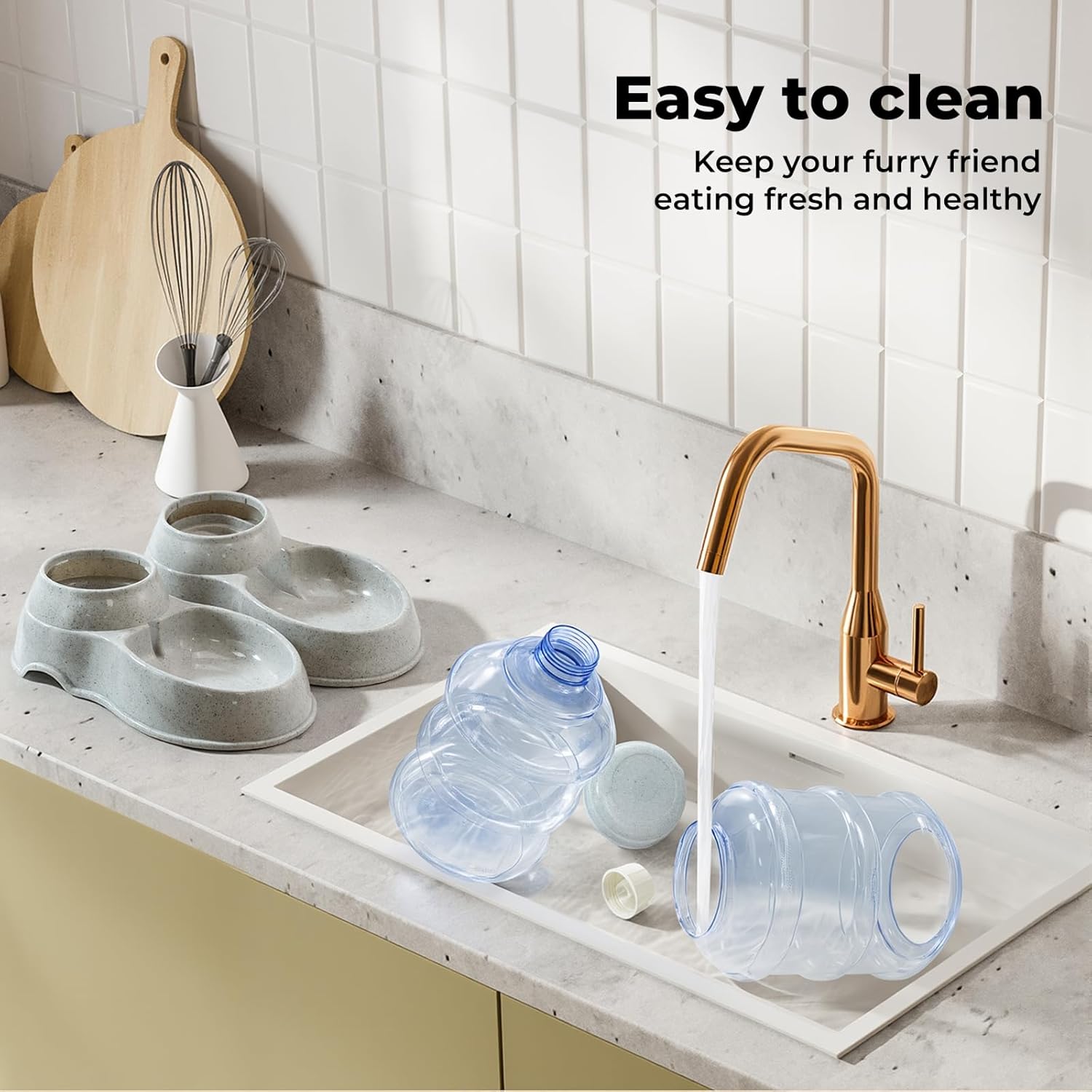 3.5L Pet Feeder and Waterer Set