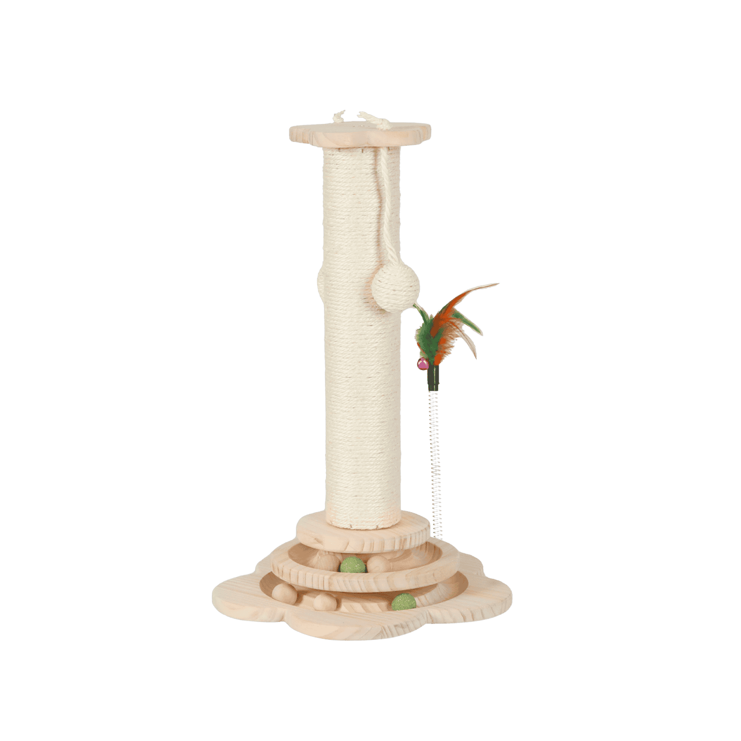 Cat Scratching Post Strong Natural Sisal Pole 45cm