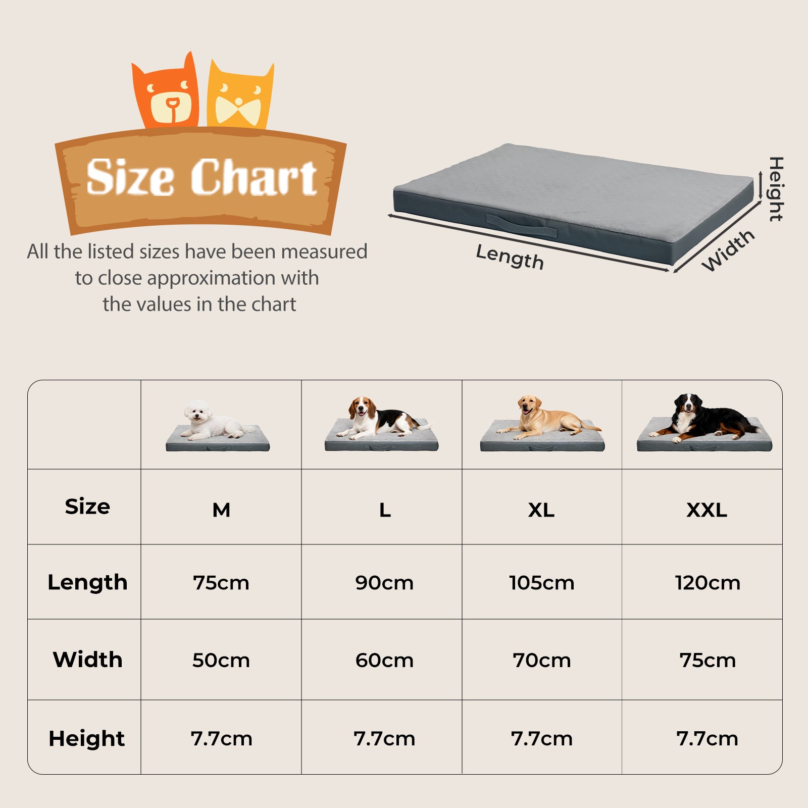 XL Washable Dog Bed Waterproof Plush