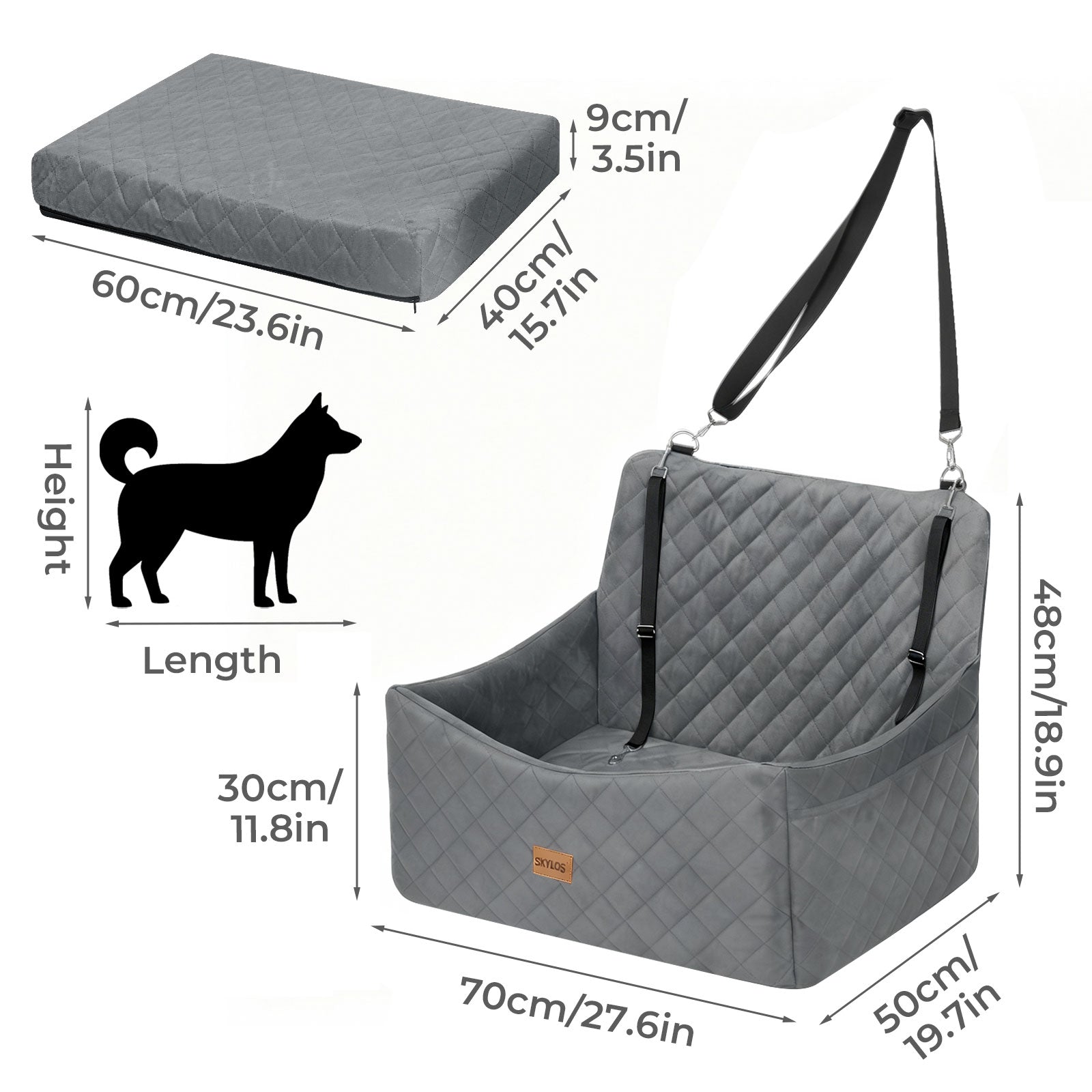 Dog Booster Car Seat Travel Carrier