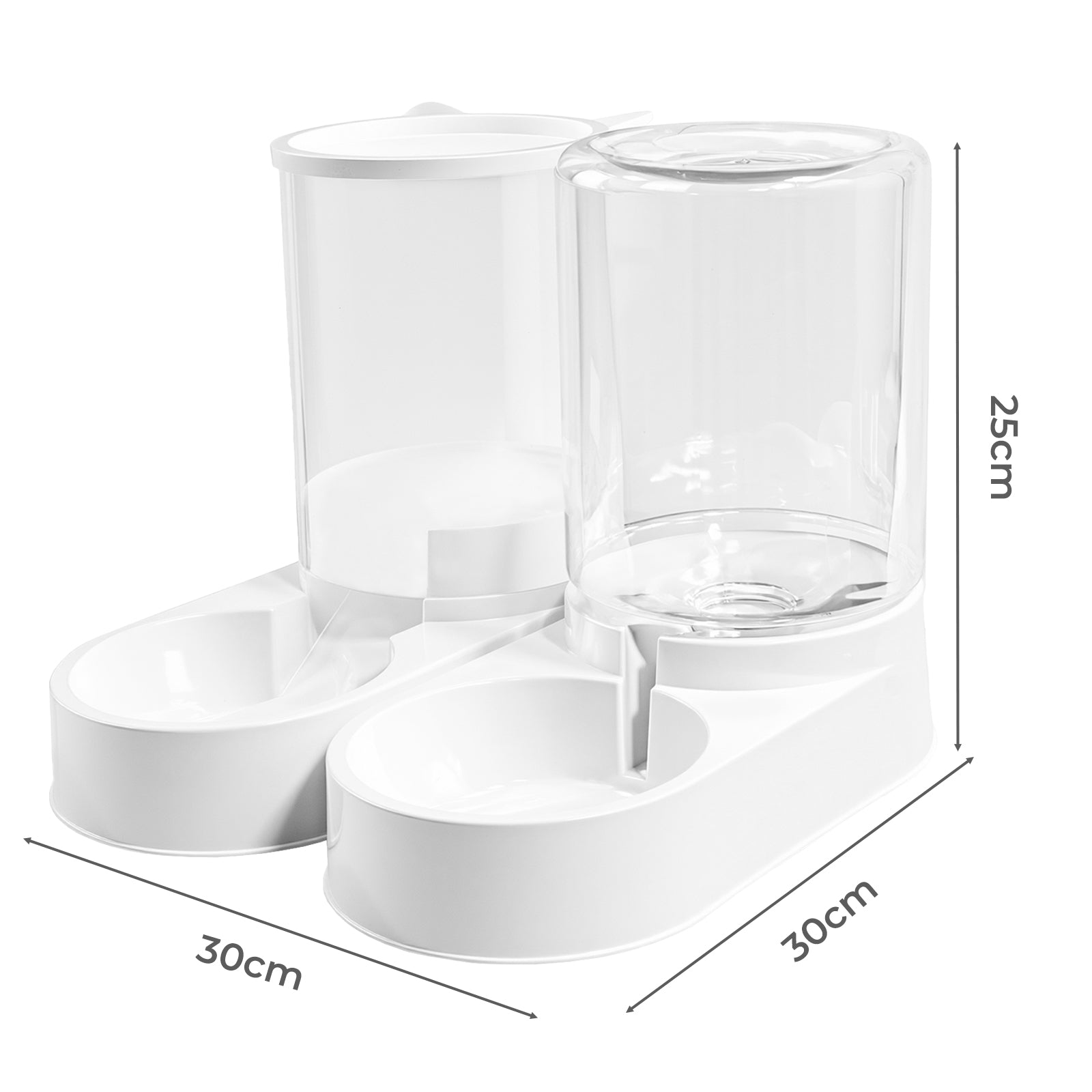 2 Packs Automatic Food Feeder Waterer Set 3.2L