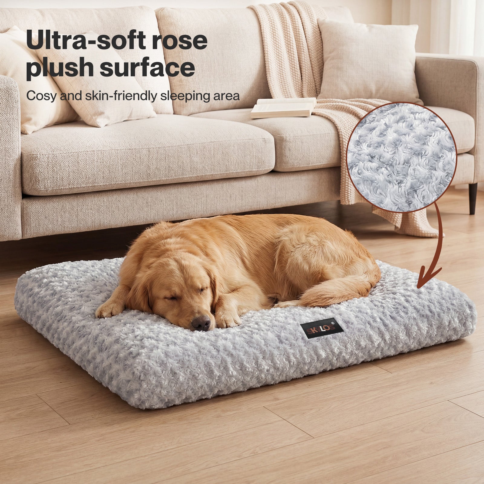 Large Plush Dog Bed Soft