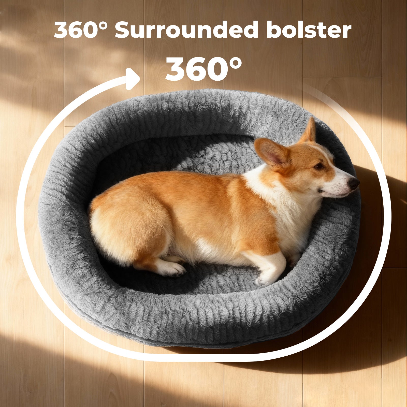 Medium Orthopedic Plush Dog Bed Soft