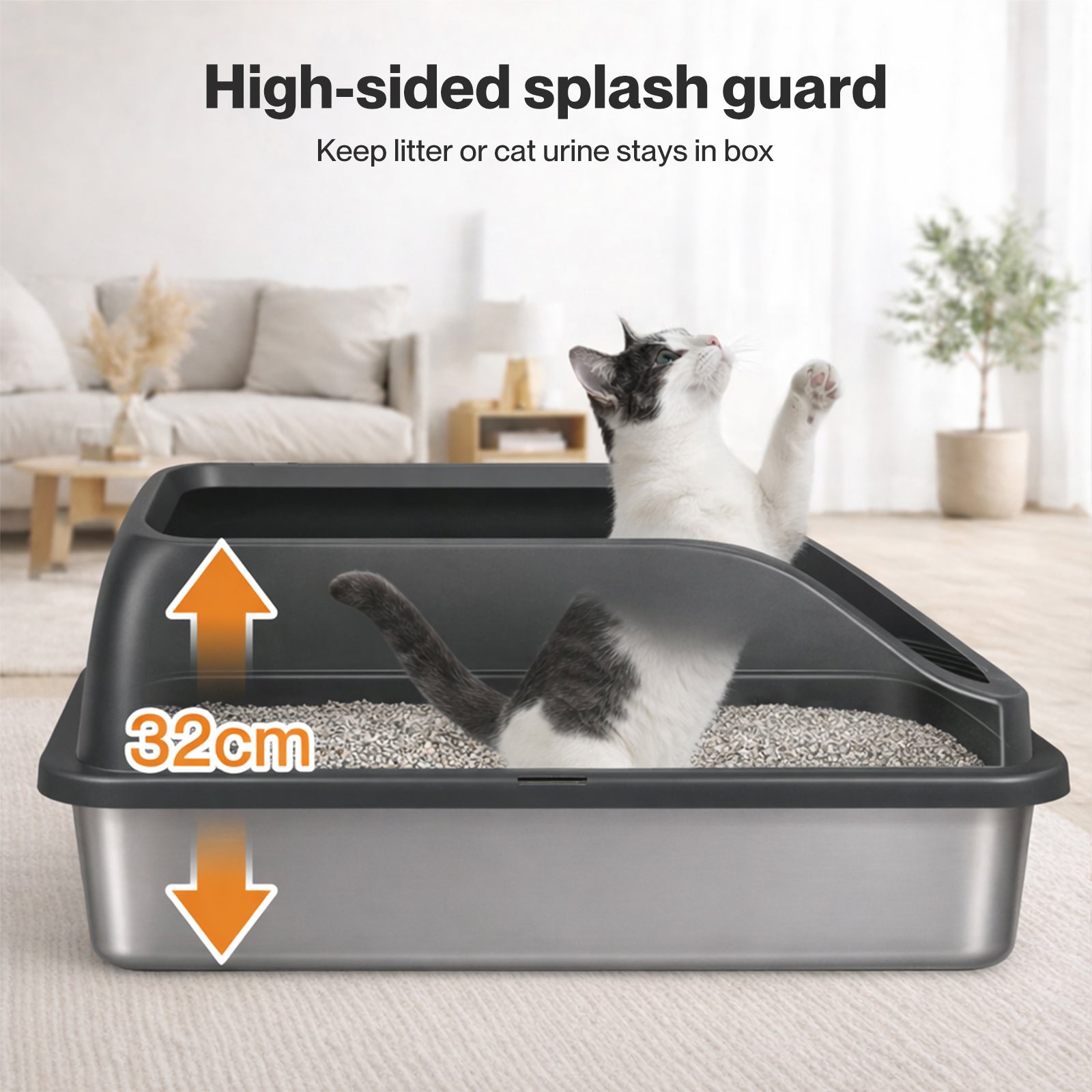Stainless Steel Cat Litter Box