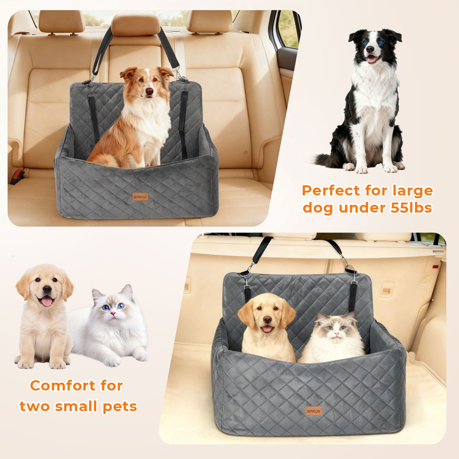 Dog Booster Car Seat Travel Carrier