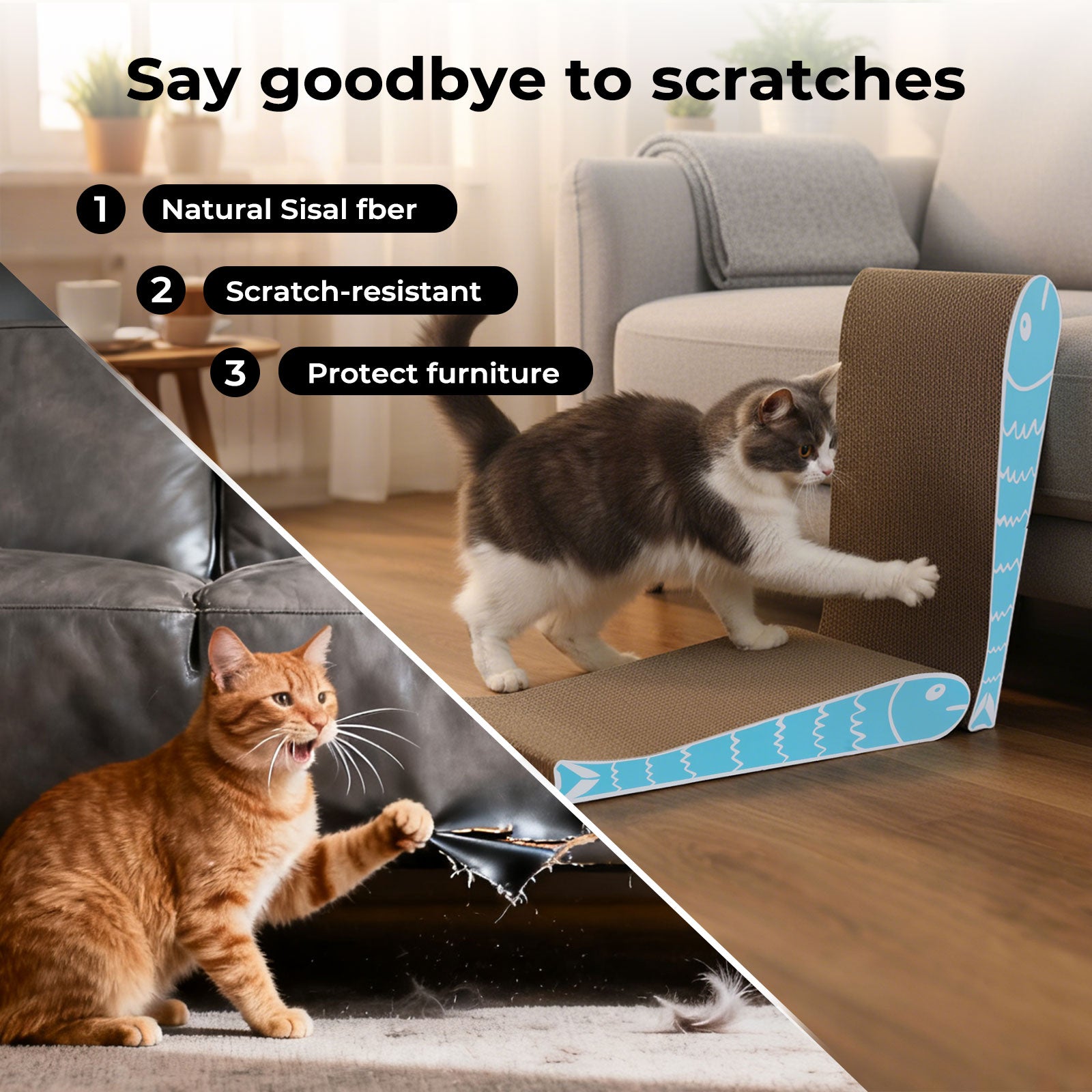 2PCS Cat Scratching Board