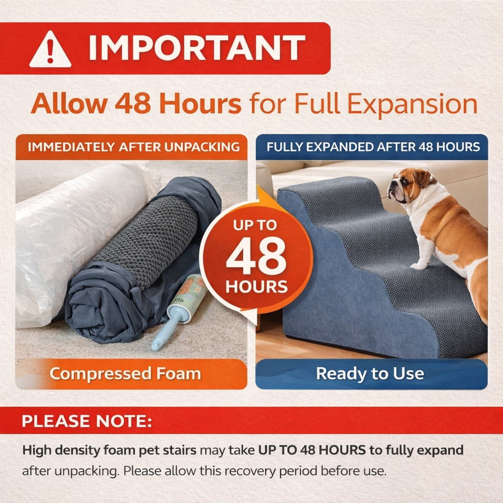 3-Step Pet Stairs Dog Ramp