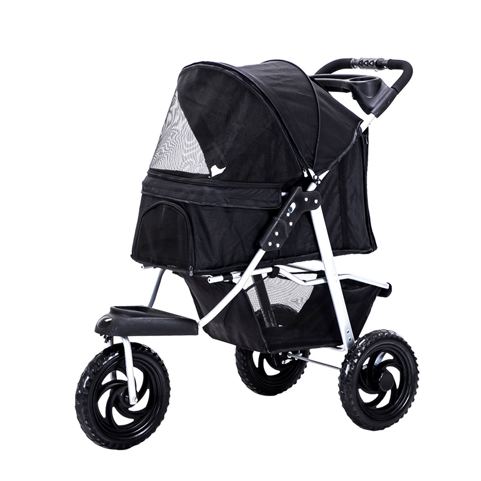 Pet Stroller 3 Wheels Foldable Large