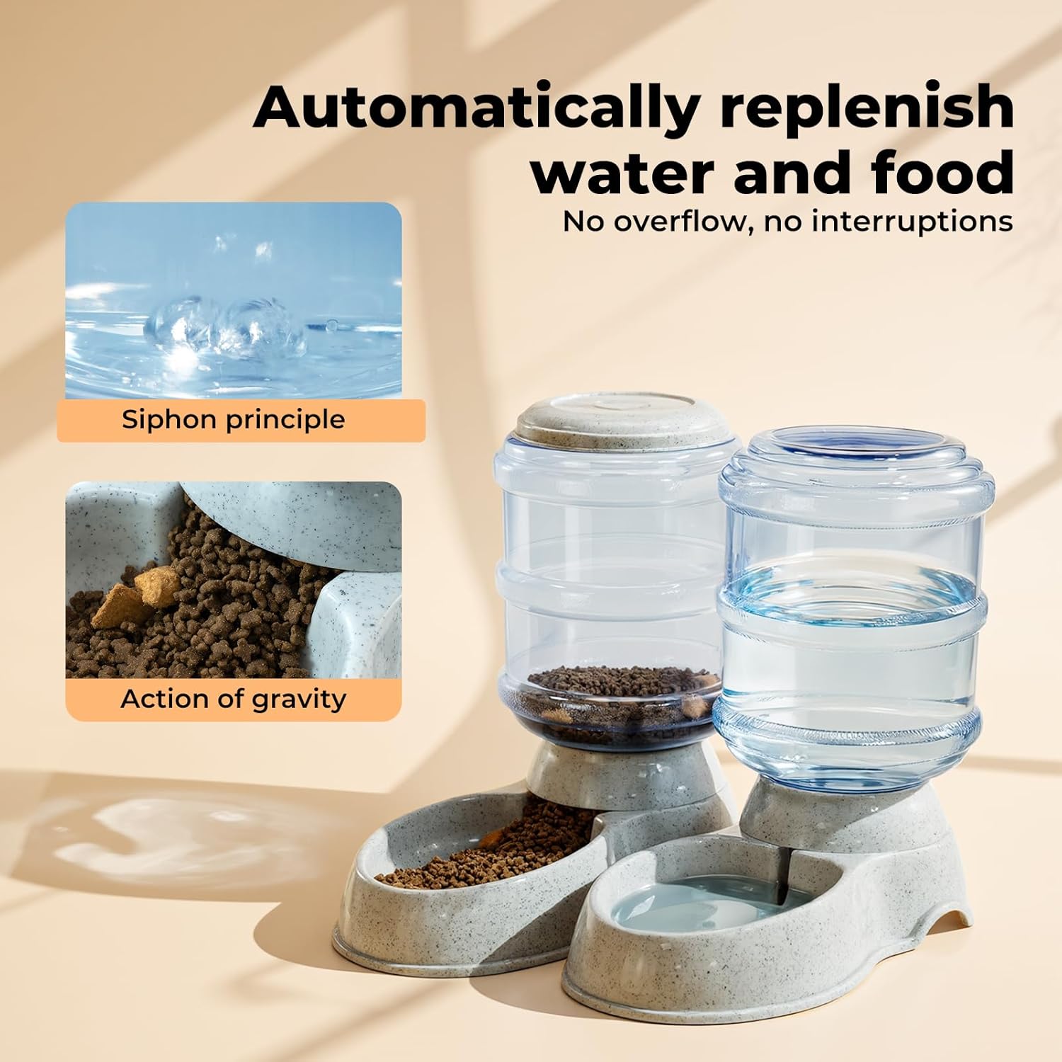 3.5L Pet Feeder and Waterer Set
