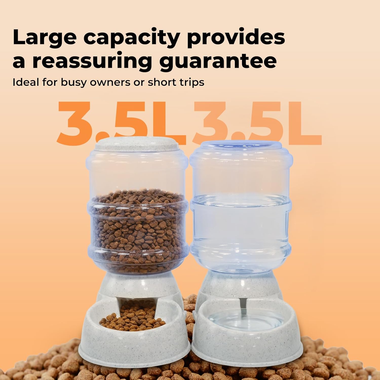 3.5L Pet Feeder and Waterer Set