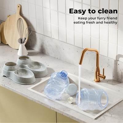 3.5L Pet Feeder and Waterer Set