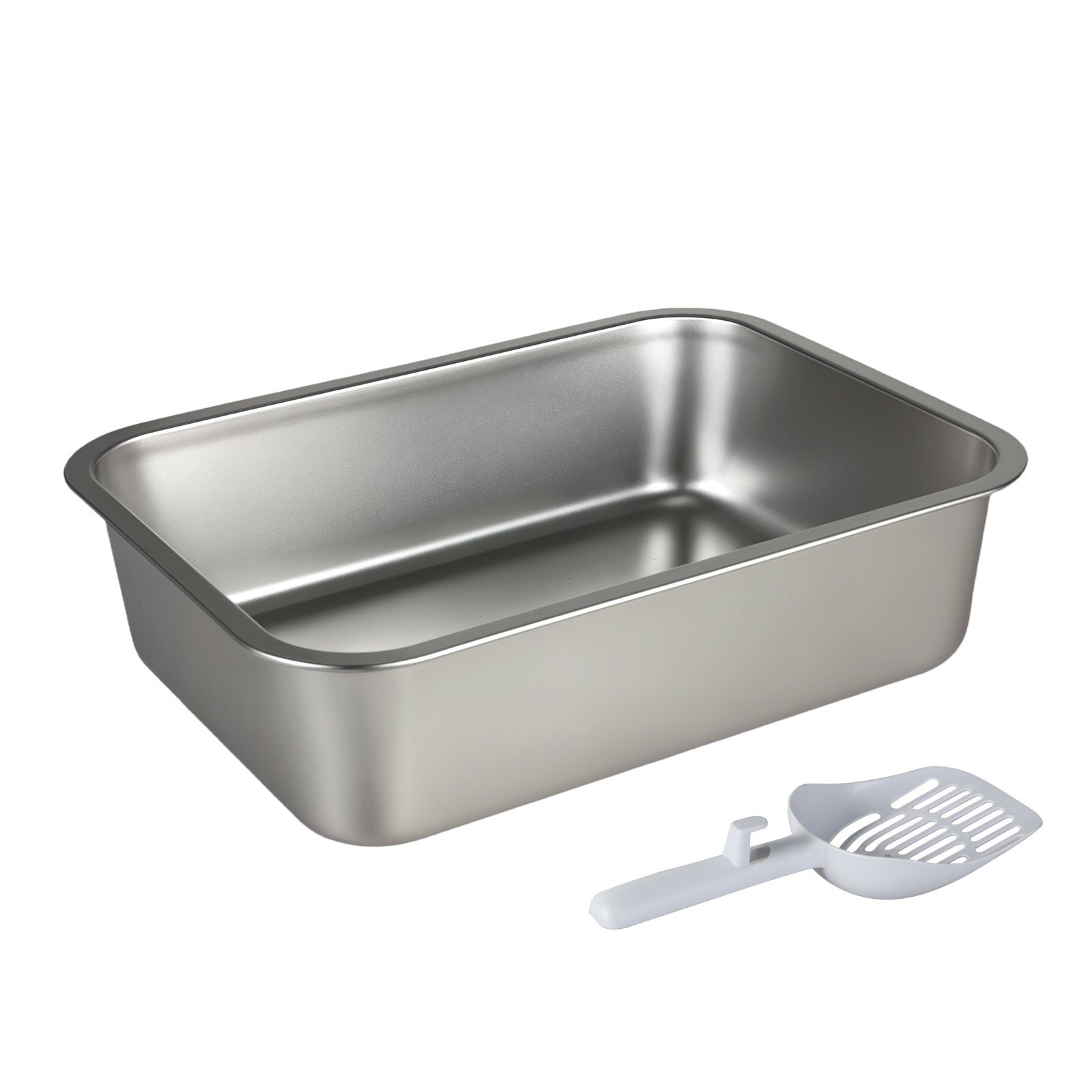 Cat Litter Box Stainless Steel Toilet Tray