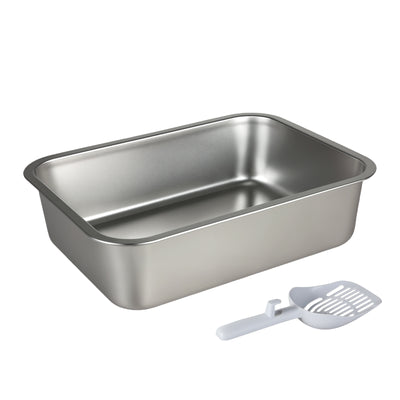 Cat Litter Box Stainless Steel Toilet Tray