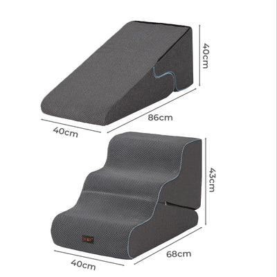 2 in 1 Dog Ramp 3 Step Pet Stairs