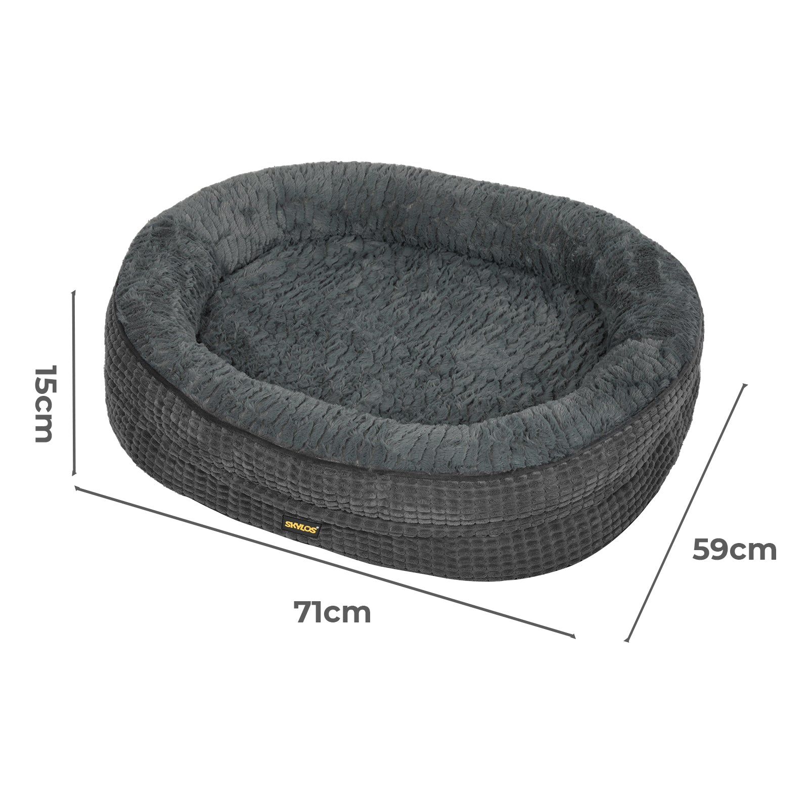 Medium Orthopedic Plush Dog Bed Soft