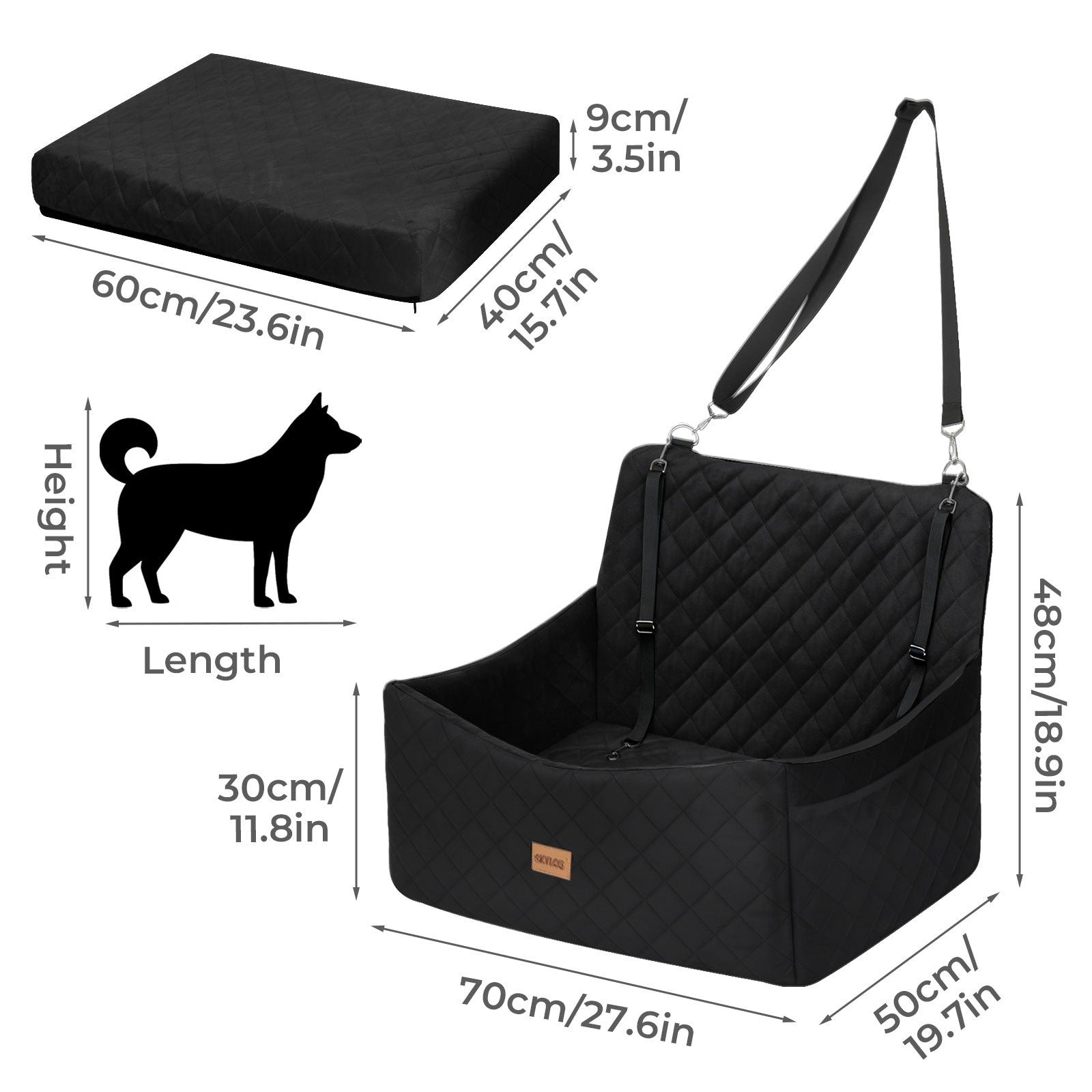 Dog Booster Car Seat Travel Carrier