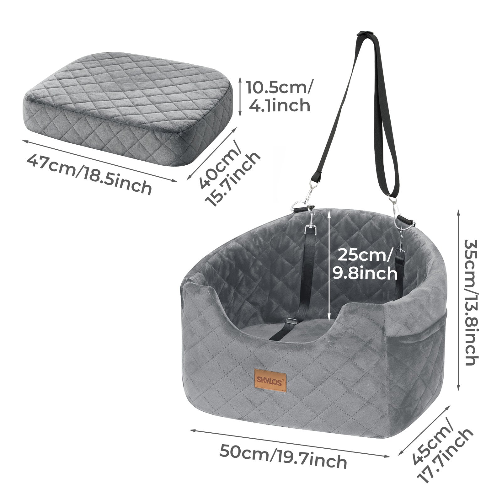 Dog Booster Car Seat Safe Puppy Travel Carrier