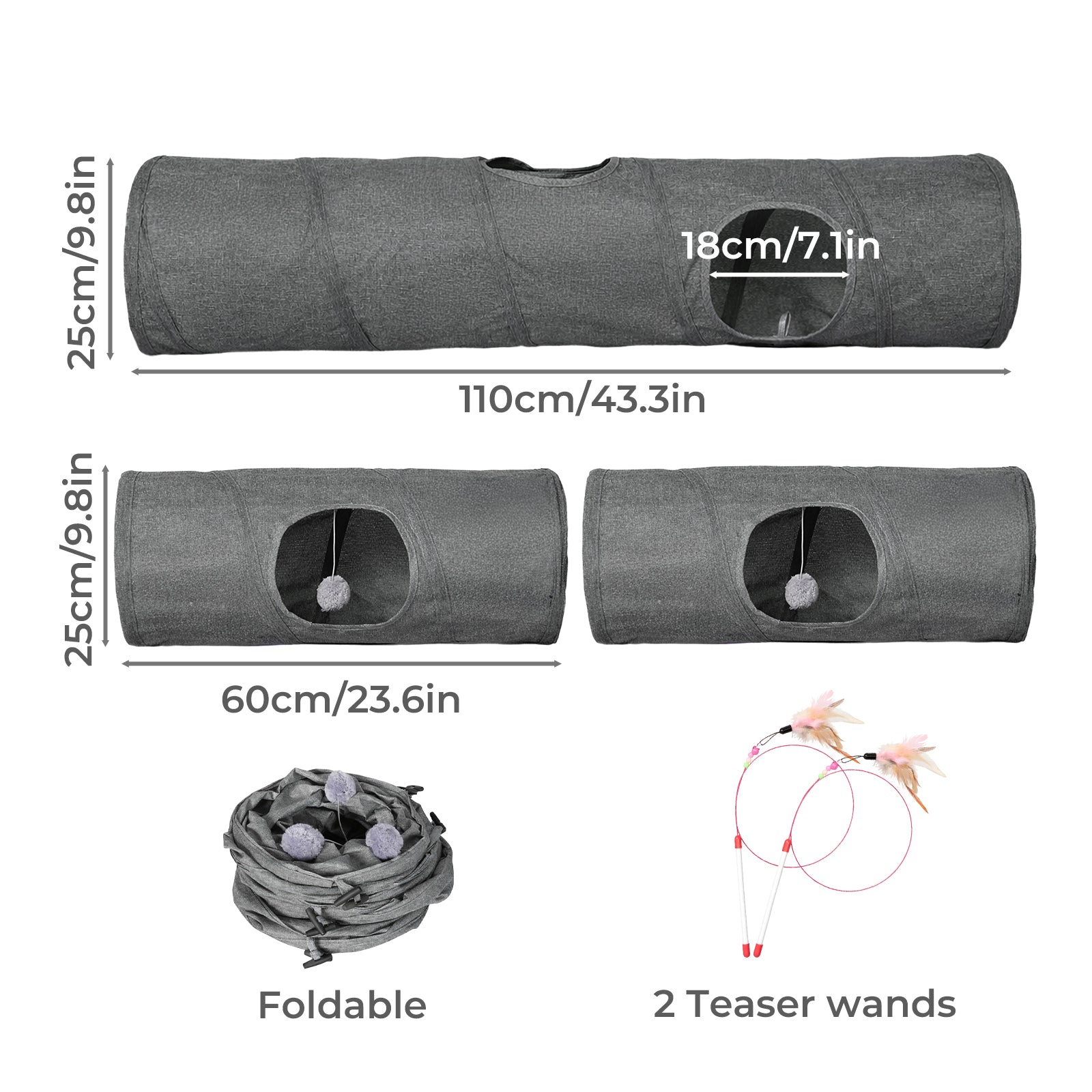 Cat Tunnels 3 Pcs