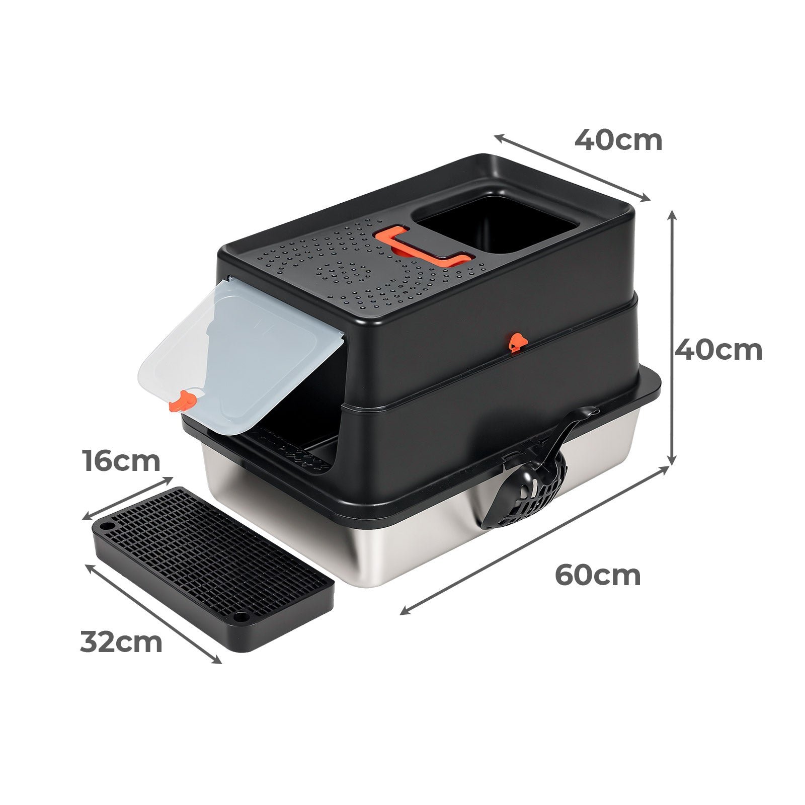 Cat Litter Box Stainless Steel Large