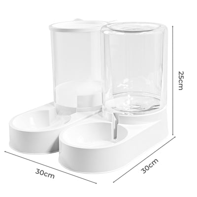 2 Packs Automatic Food Feeder Waterer Set 3.2L