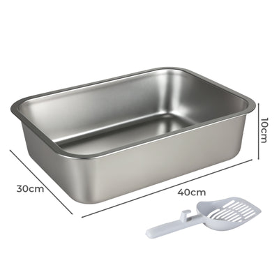 Cat Litter Box Stainless Steel Toilet Tray