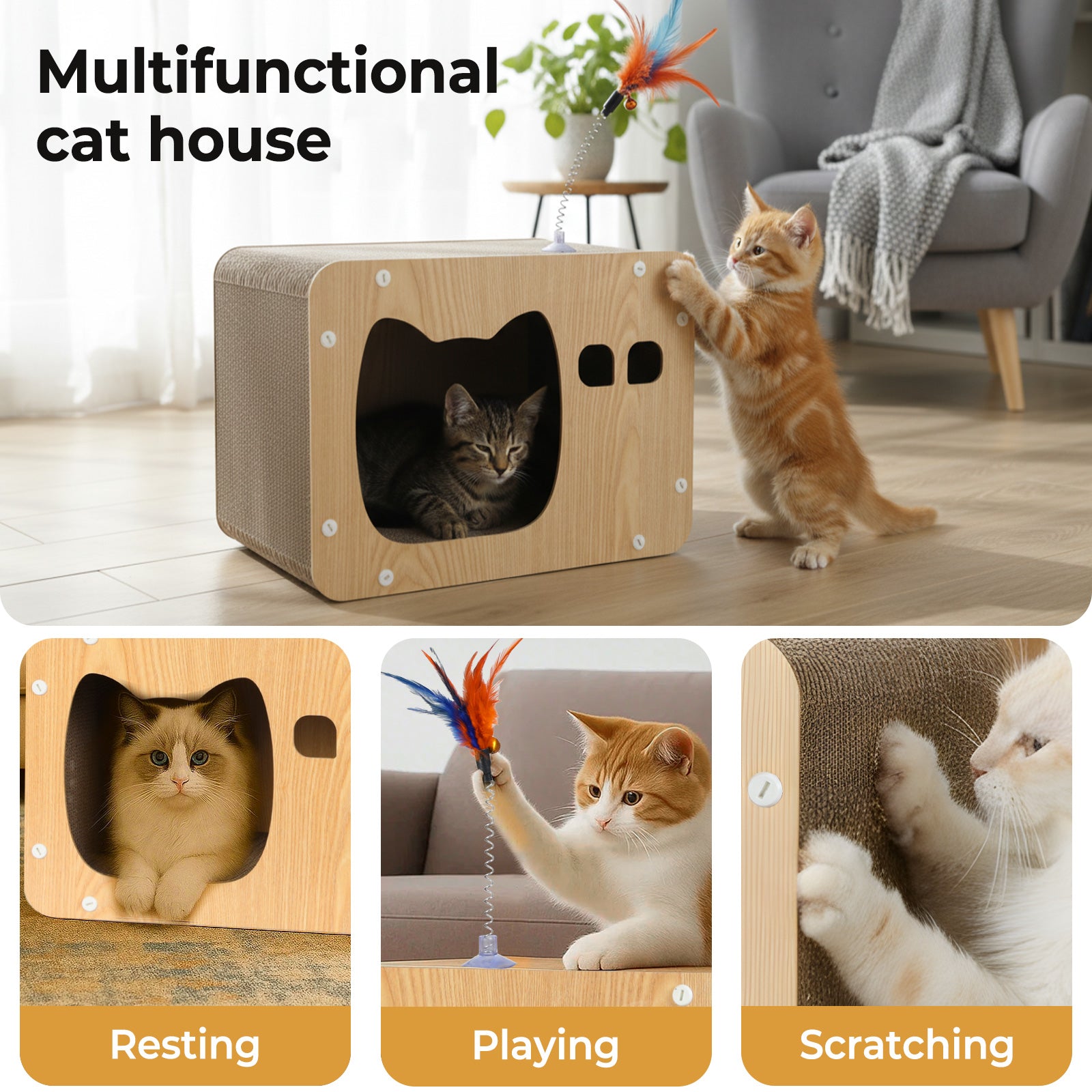 Cat Cardboard House