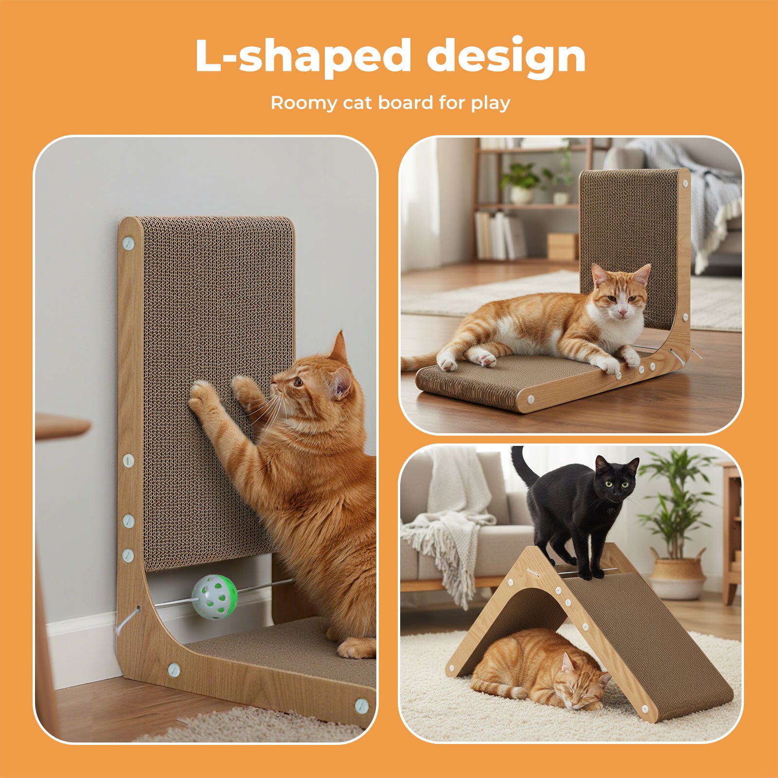48cm High L Shaped Cat Scratching Board