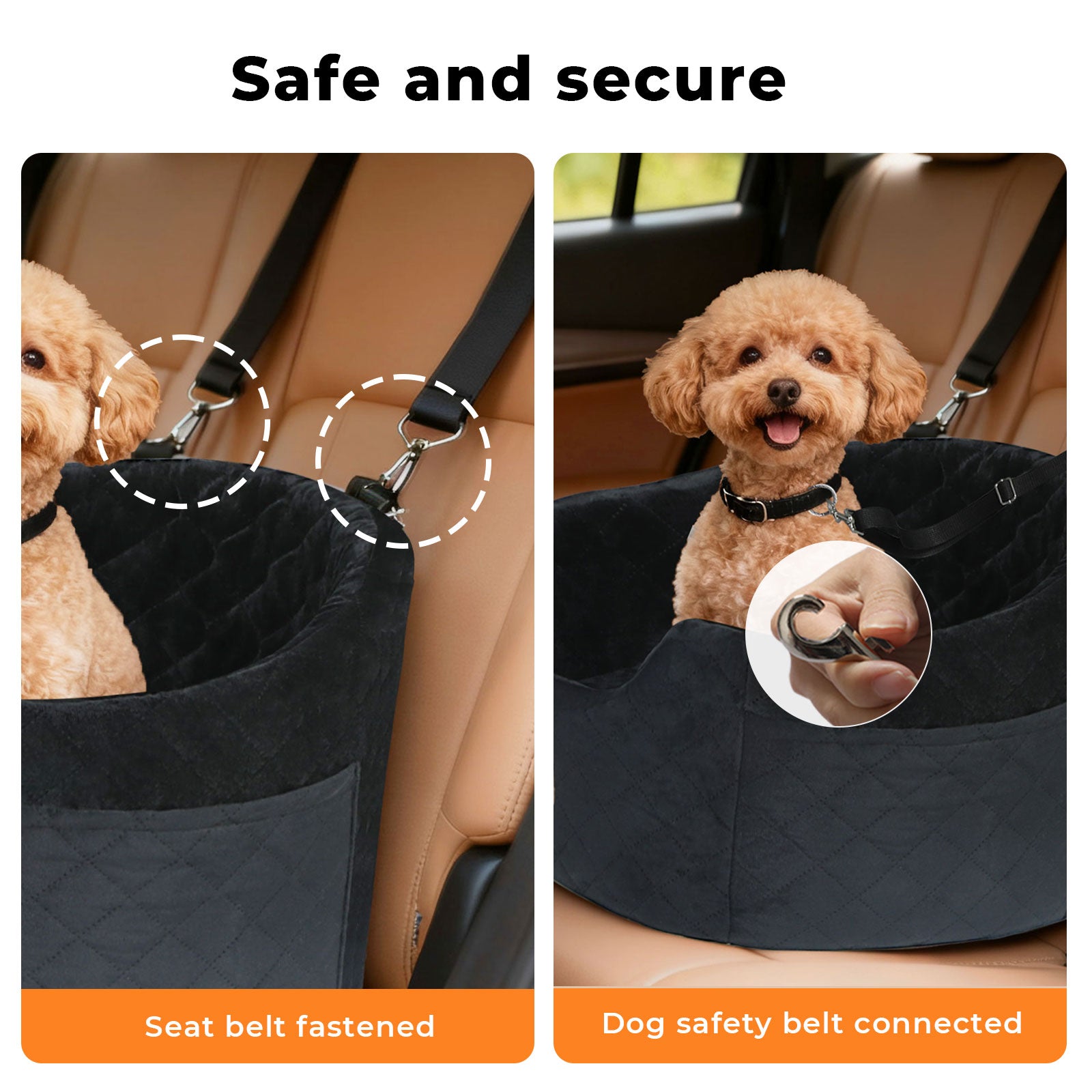 Dog Booster Car Seat Safe Puppy Travel Carrier