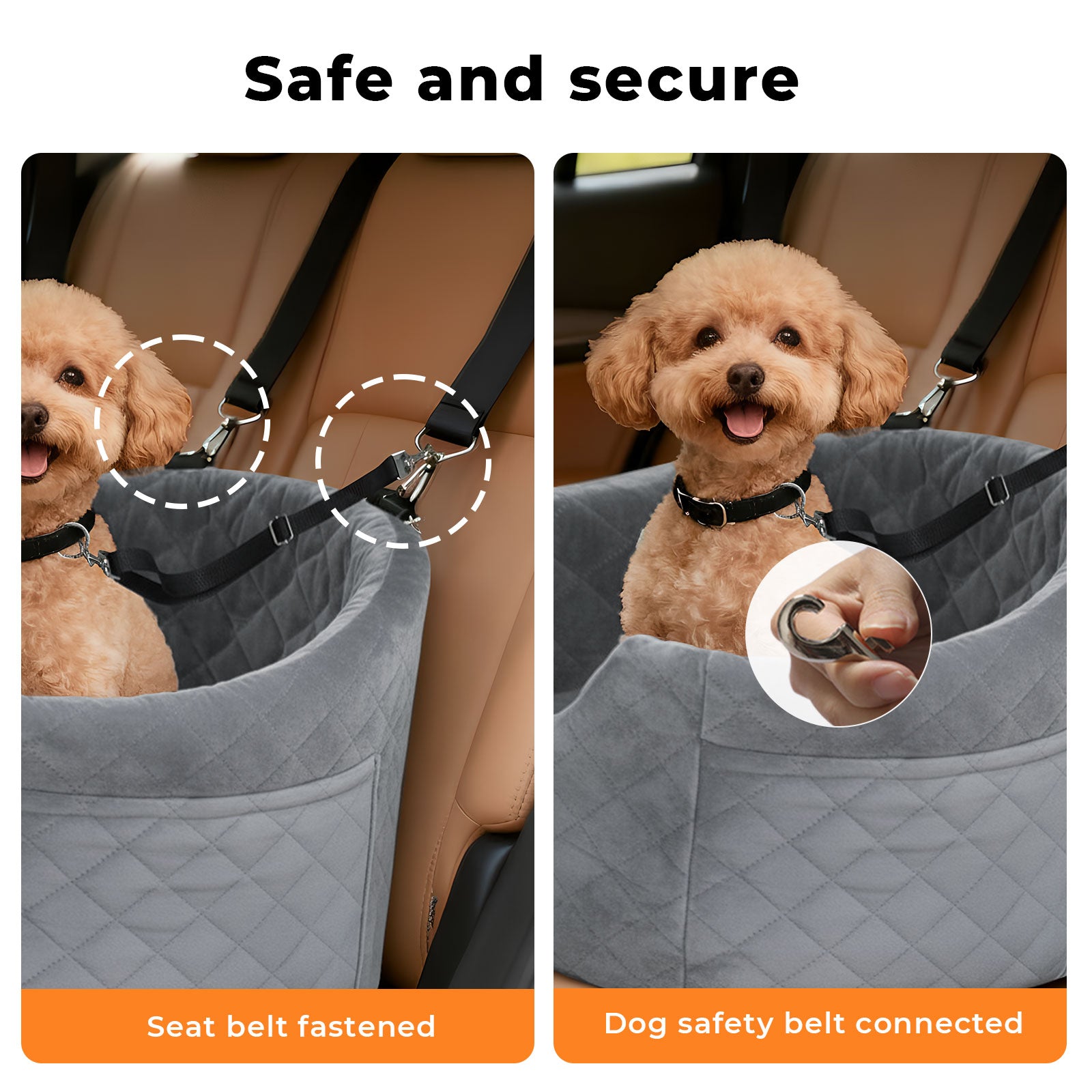 Dog Booster Car Seat Safe Puppy Travel Carrier