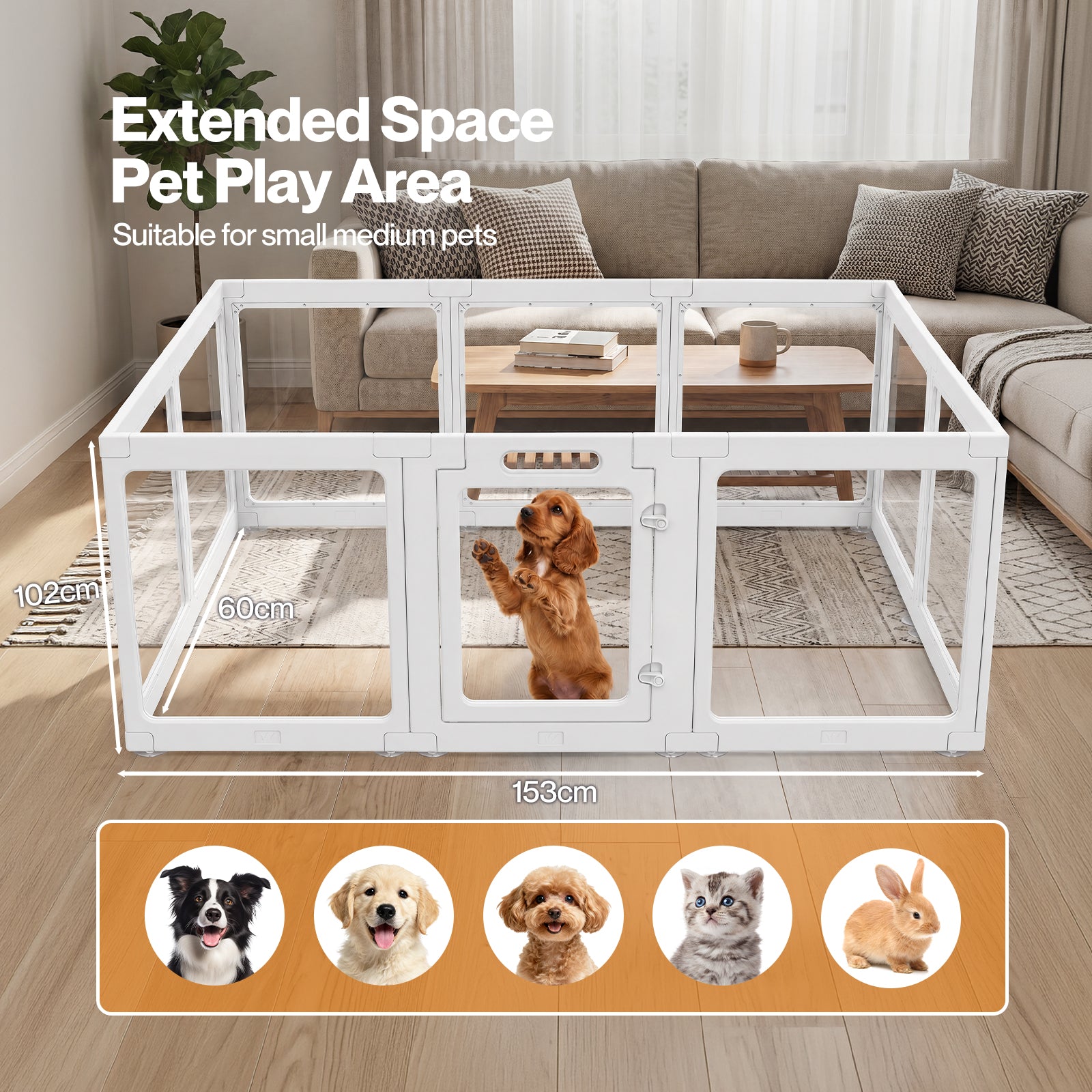 Transparent Dog Playpen