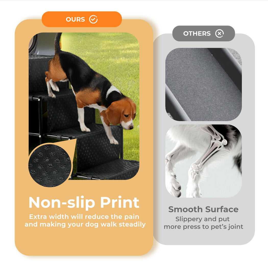 Pet Stairs Dog Ramp 4 Soft Steps