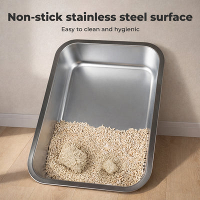 Cat Litter Box Enclosed Stainless Steel