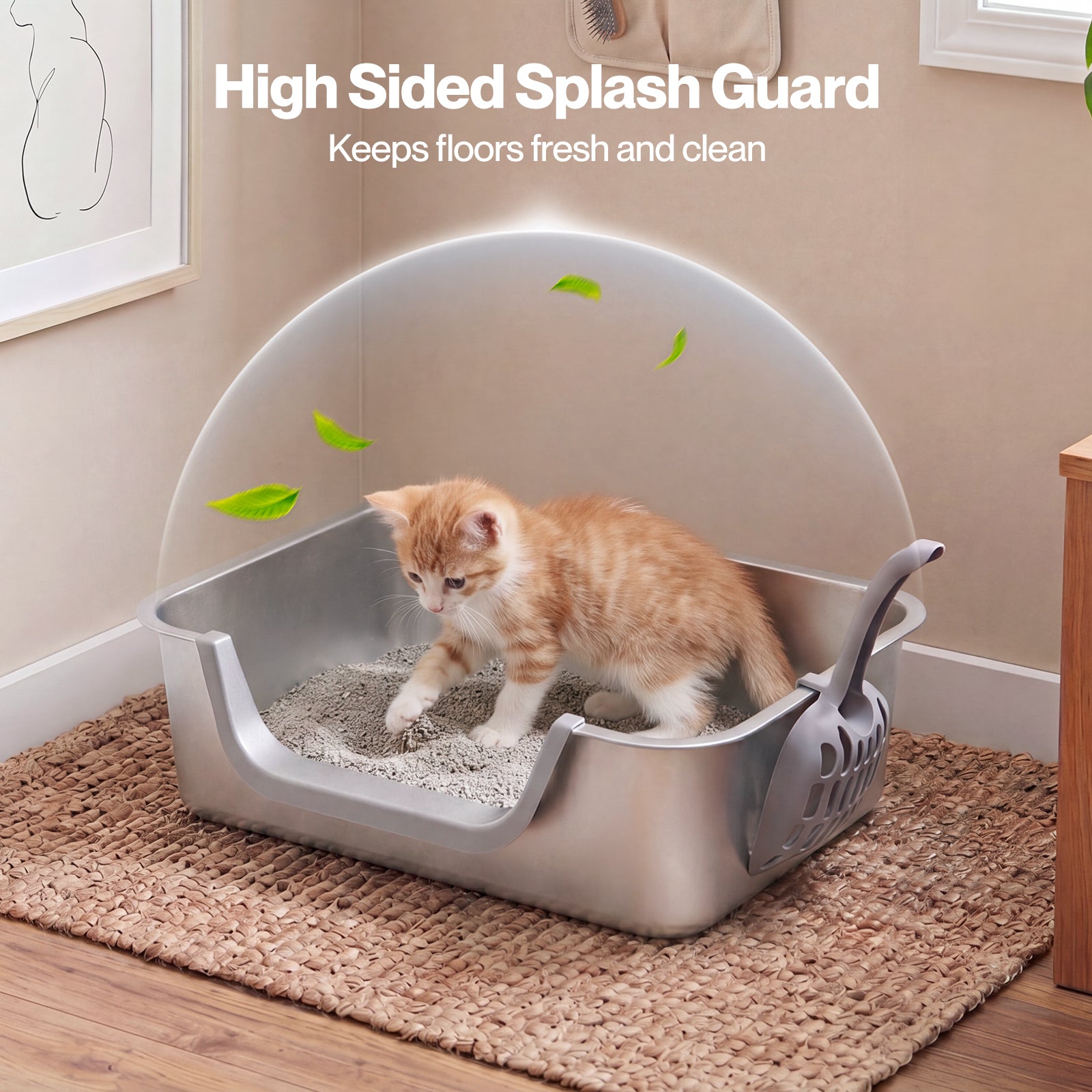 Cat Litter Tray Stainless Steel