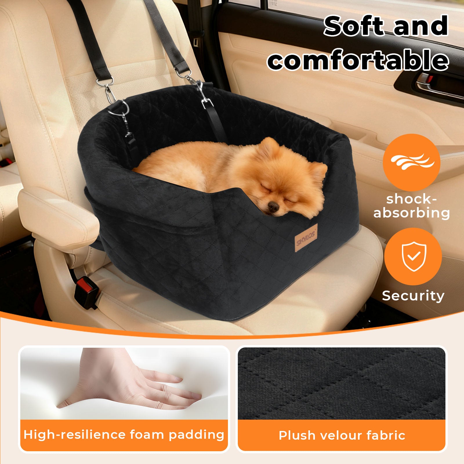 Dog Booster Car Seat Safe Puppy Travel Carrier