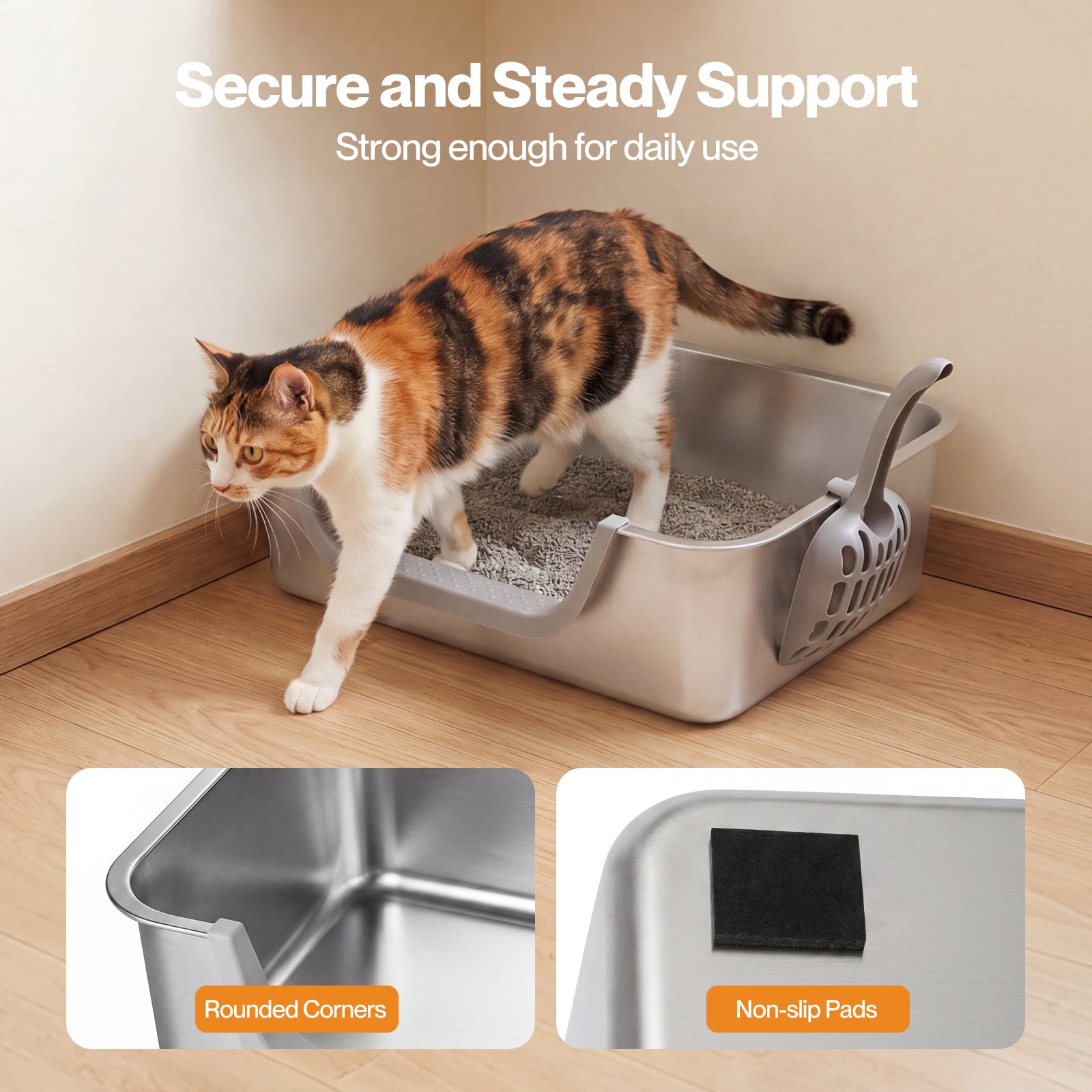 Cat Litter Tray Stainless Steel