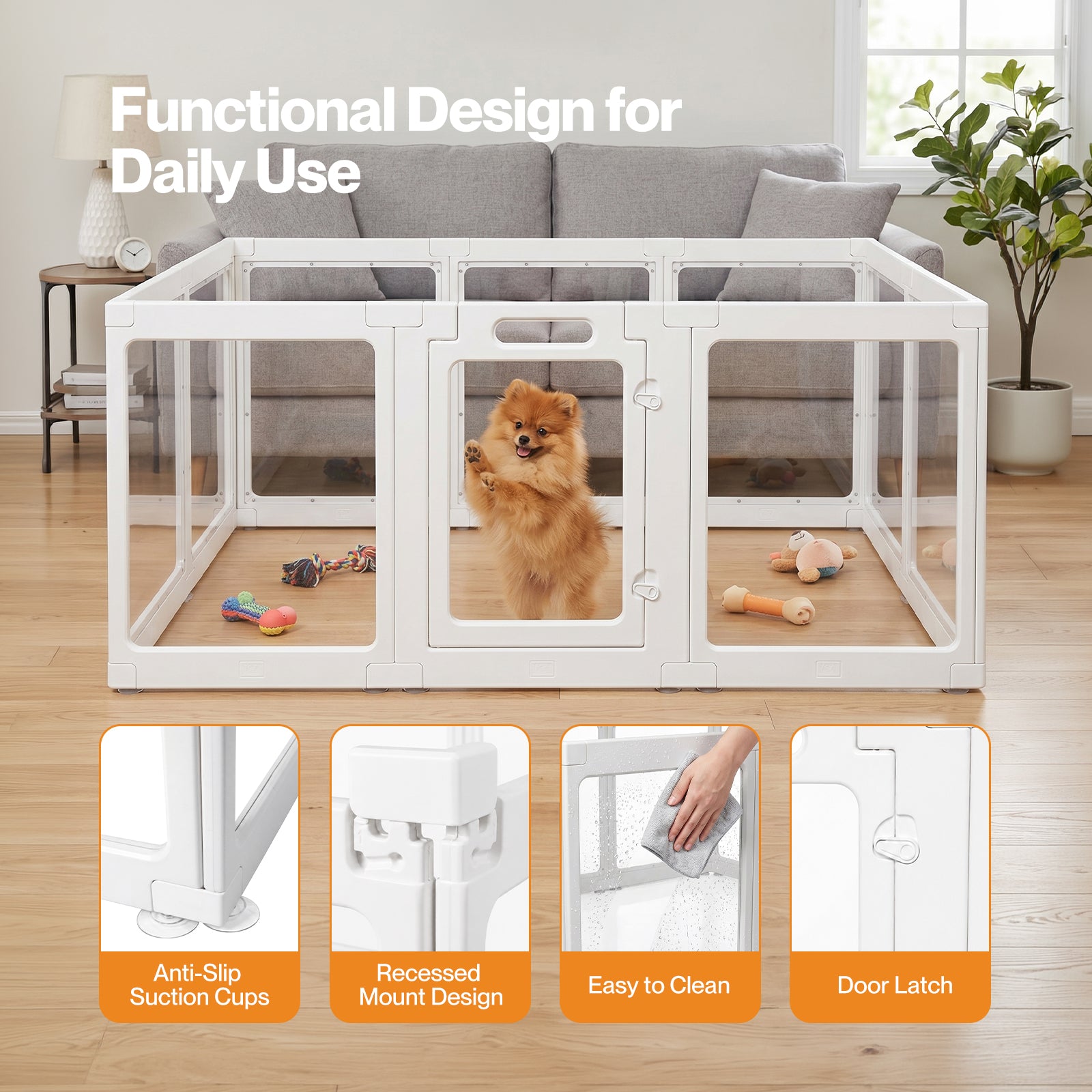 Transparent Dog Playpen