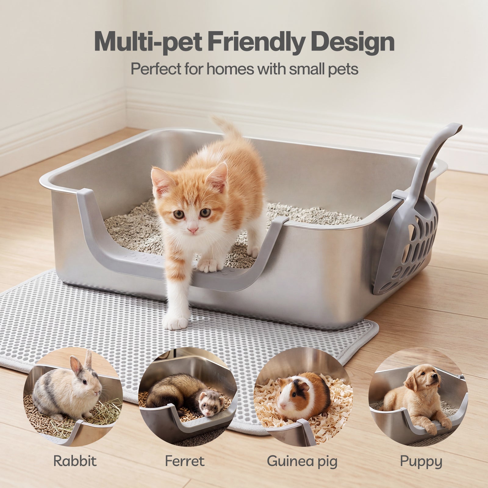 Cat Litter Tray Stainless Steel