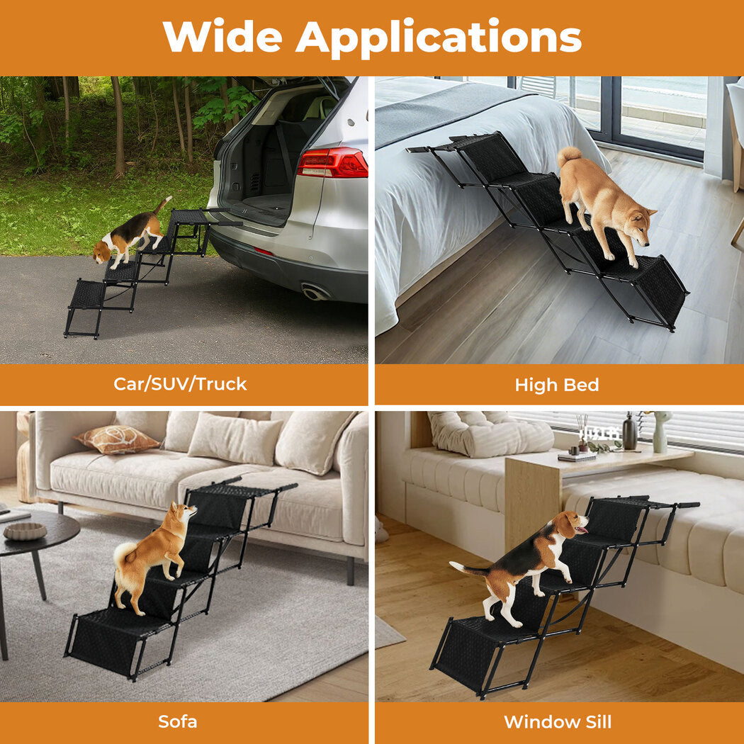 Pet Stairs Dog Ramp 4 Soft Steps