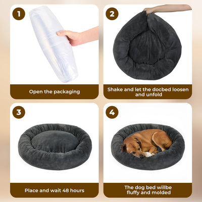 Large Dog Bed Donut Cushion Calming