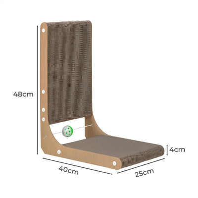 48cm High L Shaped Cat Scratching Board